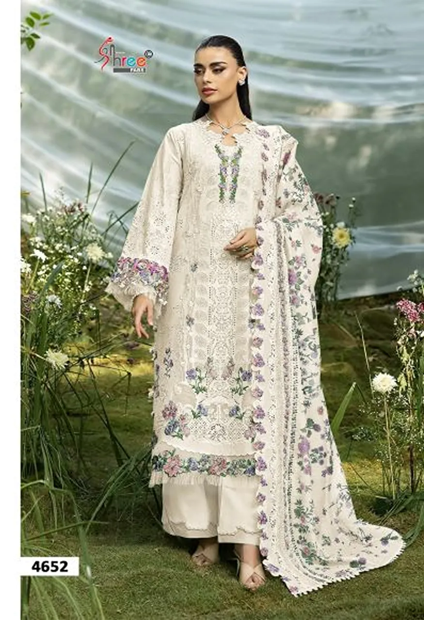 Shree Elaf Premium Vol 3 Cotton Dupatta Cotton Embroidered Salwar Kameez Catalog — Wholesale Salwar Suits, Shree Fabs wholesale from Surat — Photo 4