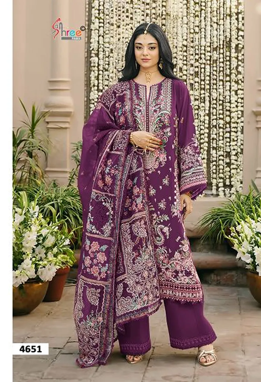 Shree Elaf Premium Vol 3 Cotton Dupatta Cotton Embroidered Salwar Kameez Catalog — Wholesale Salwar Suits, Shree Fabs wholesale from Surat — Photo 3