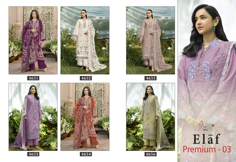 Shree Elaf Premium Vol 3 Cotton Dupatta Cotton Embroidered Salwar Kameez Catalog — Wholesale Salwar Suits, Shree Fabs wholesale from Surat — Photo 7