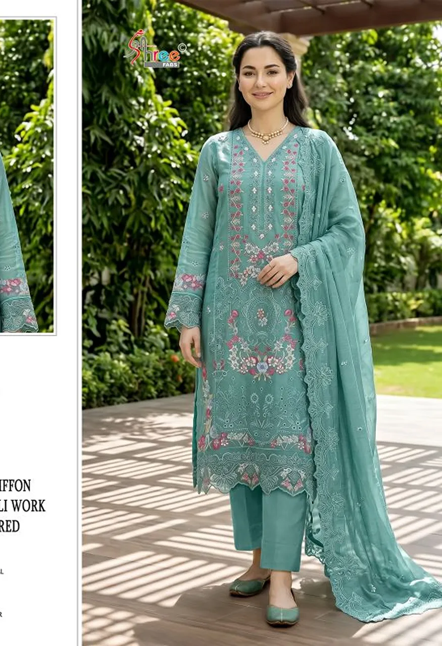 Shree Sf 5622 A To D Chiffon Embroidered Salwar Kameez Catalog
