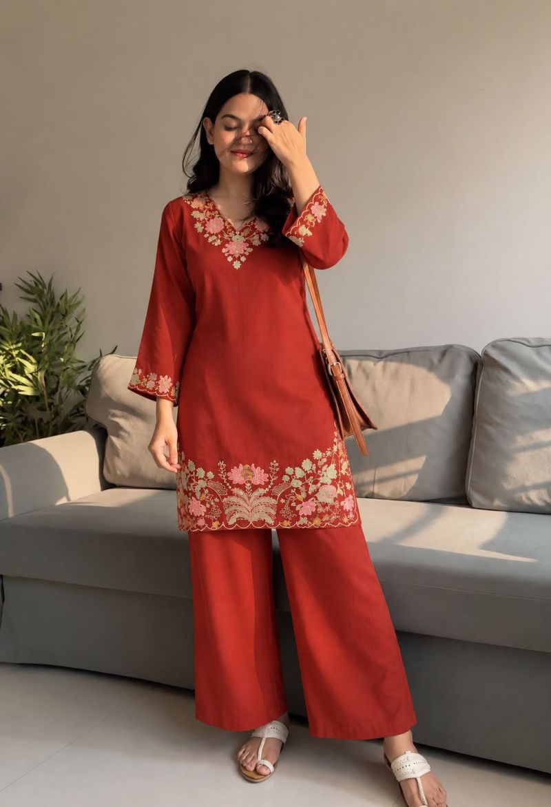 Stylo Vol 1 Wholesale Rayon Embroidered Fancy Co Ord Set Catalog — Co Ord Sets wholesale, Vardan Ethnic wholesale from Surat — Photo 4