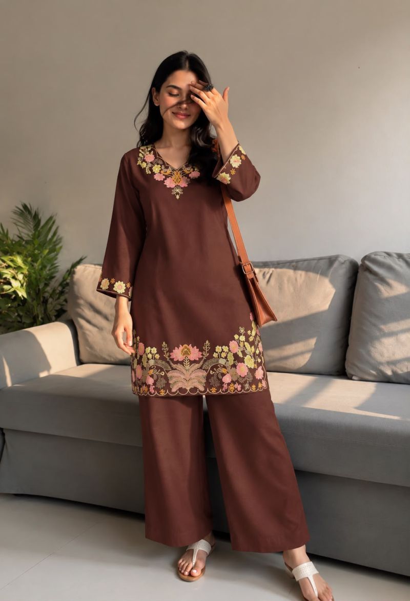 Stylo Vol 1 Wholesale Rayon Embroidered Fancy Co Ord Set Catalog — Co Ord Sets wholesale, Vardan Ethnic wholesale from Surat — Photo 3