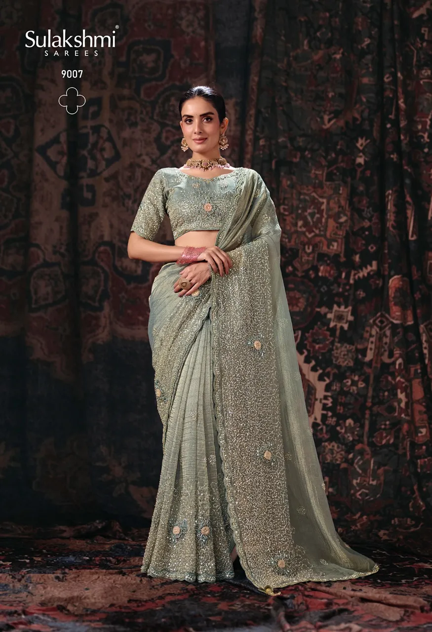 Sulakshmi Isha Designer Saree Collection Heavy Work Floral Sarees — Saree, Sulakshmi wholesale from Surat — Photo 5