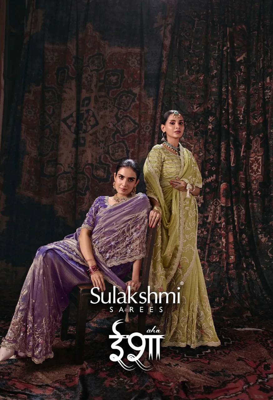 Sulakshmi Isha Designer Saree Collection Heavy Work Floral Sarees