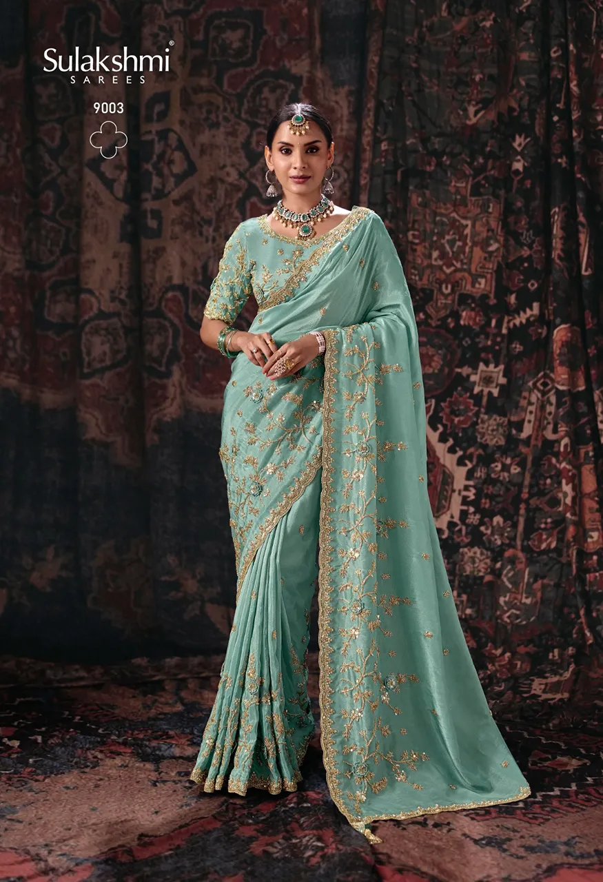 Sulakshmi Isha Designer Saree Collection Heavy Work Floral Sarees — Saree, Sulakshmi wholesale from Surat — Photo 9