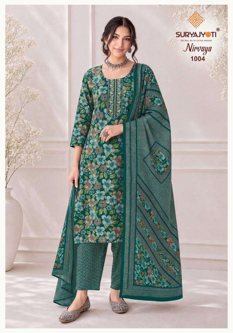 Suryajyoti Nirvaya Vol 1 Rayon Foil Printed Kurti With Bottom Dupatta  Collection — Wholesale Kurtis, Suryajyoti wholesale from Surat — view 5