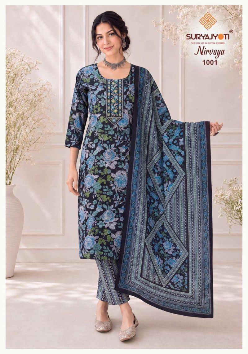 Suryajyoti Nirvaya Vol 1 Rayon Foil Printed Kurti With Bottom Dupatta  Collection — Wholesale Kurtis, Suryajyoti wholesale from Surat — view 4