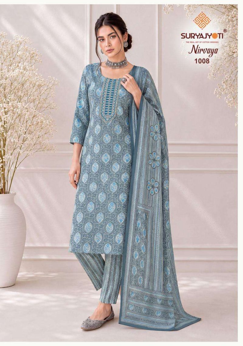 Suryajyoti Nirvaya Vol 1 Rayon Foil Printed Kurti With Bottom Dupatta Collection