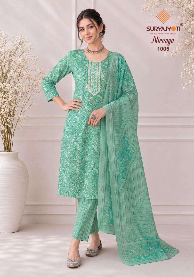 Suryajyoti Nirvaya Vol 1 Rayon Foil Printed Kurti With Bottom Dupatta  Collection — Wholesale Kurtis, Suryajyoti wholesale from Surat — view 10