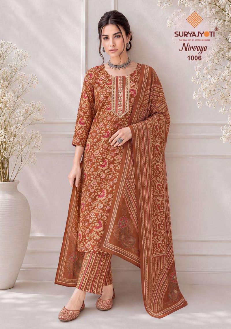 Suryajyoti Nirvaya Vol 1 Rayon Foil Printed Kurti With Bottom Dupatta  Collection — Wholesale Kurtis, Suryajyoti wholesale from Surat — view 9