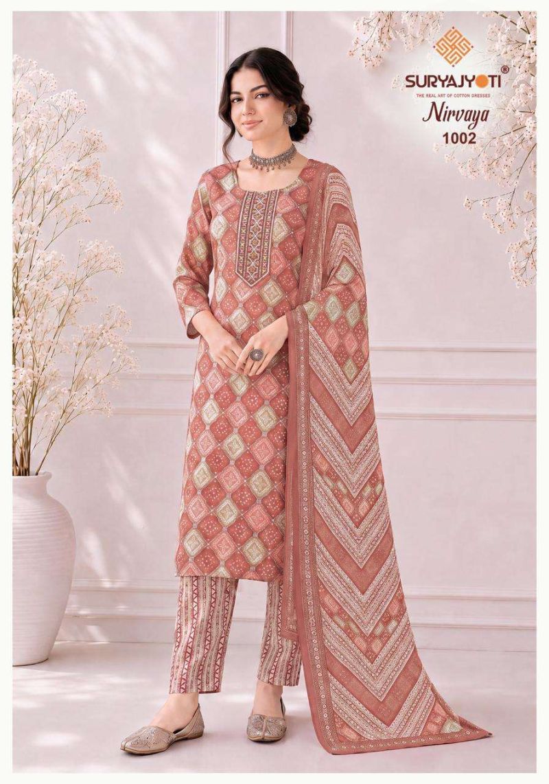 Suryajyoti Nirvaya Vol 1 Rayon Foil Printed Kurti With Bottom Dupatta  Collection — Wholesale Kurtis, Suryajyoti wholesale from Surat — view 8