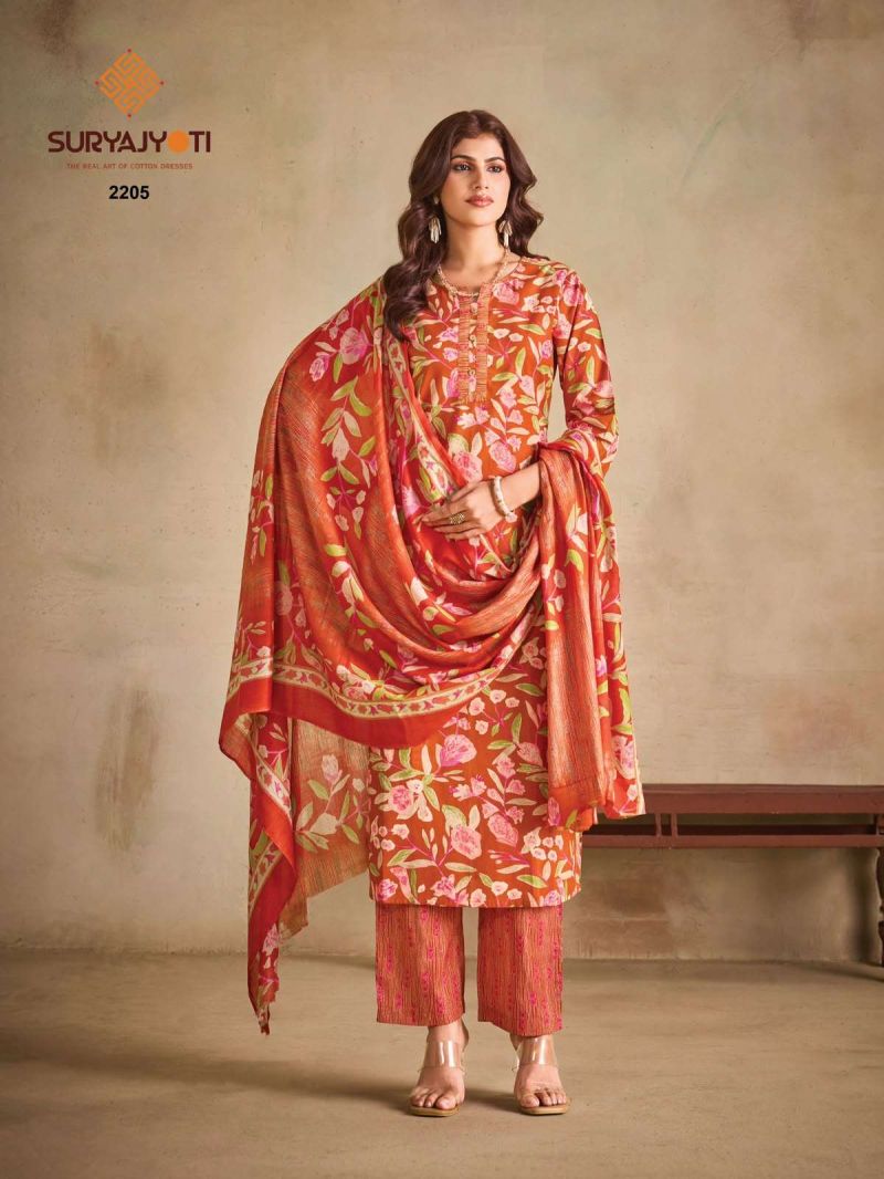 Suryajyoti Zion Cotton Vol 22 Cotton Printed Kurti With Bottom Dupatta Catalog — Wholesale Kurtis, Suryajyoti wholesale from Surat — Photo 2