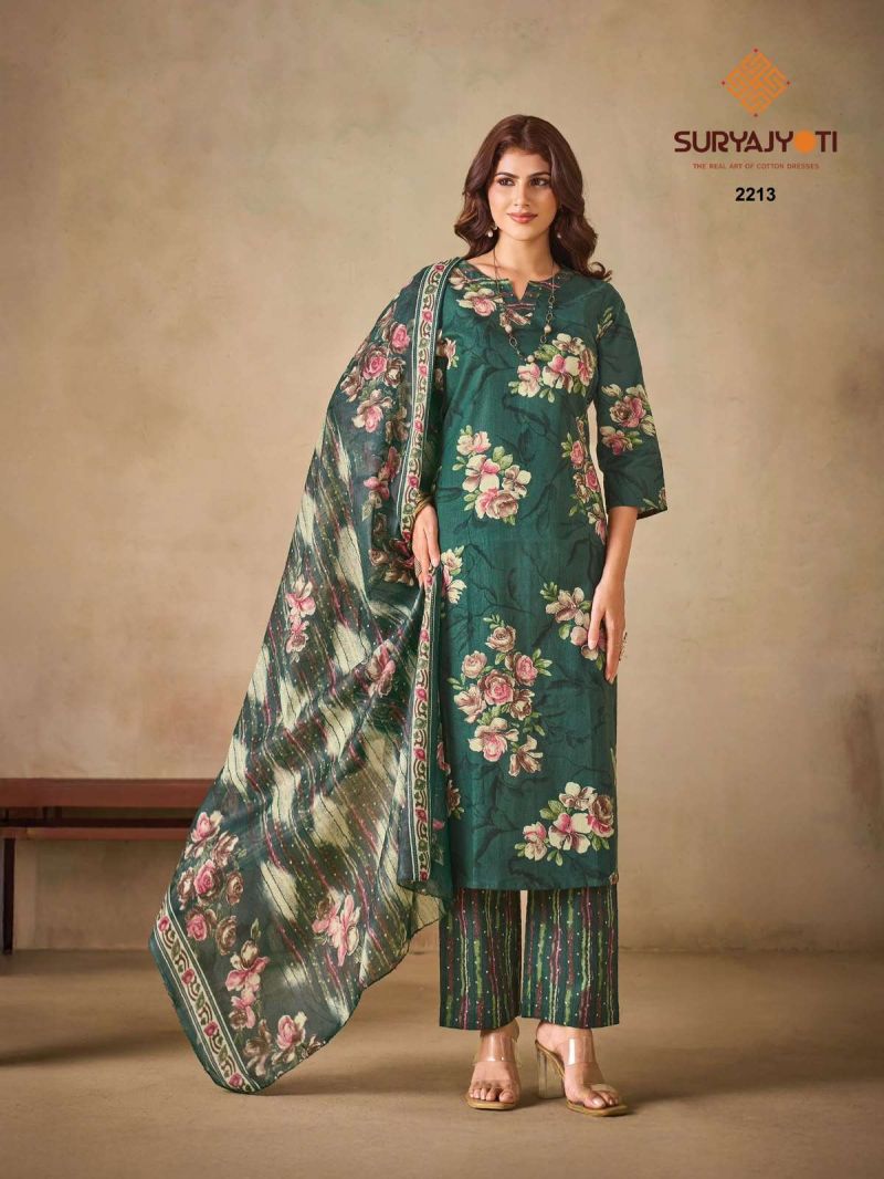 Suryajyoti Zion Cotton Vol 22 Cotton Printed Kurti With Bottom Dupatta Catalog — Wholesale Kurtis, Suryajyoti wholesale from Surat — Photo 15
