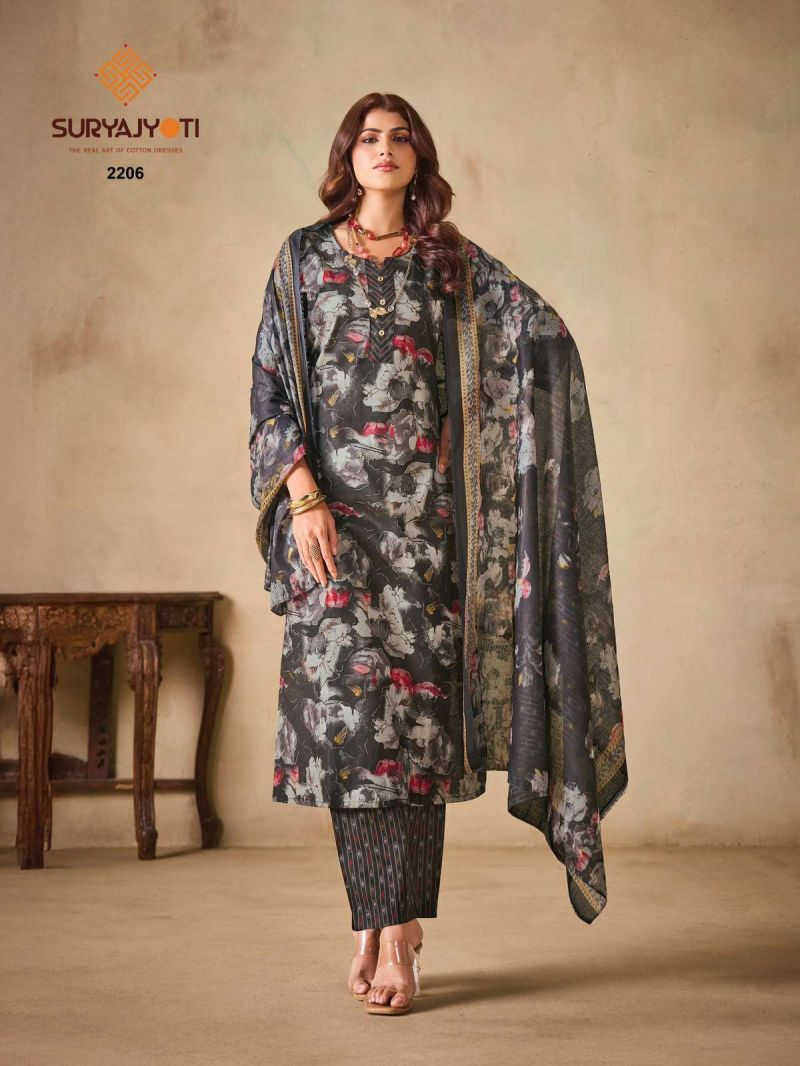 Suryajyoti Zion Cotton Vol 22 Cotton Printed Kurti With Bottom Dupatta Catalog — Wholesale Kurtis, Suryajyoti wholesale from Surat — Photo 14