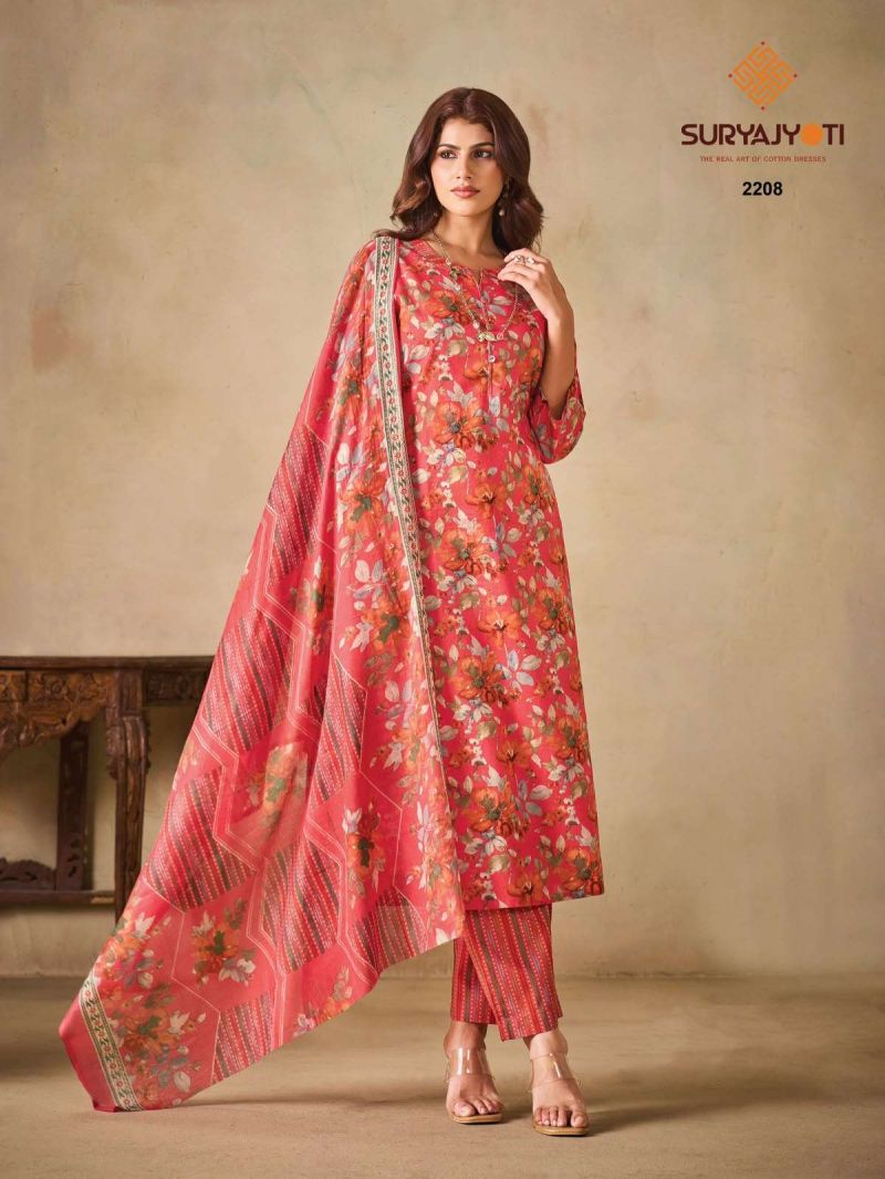 Suryajyoti Zion Cotton Vol 22 Cotton Printed Kurti With Bottom Dupatta Catalog — Wholesale Kurtis, Suryajyoti wholesale from Surat — Photo 13