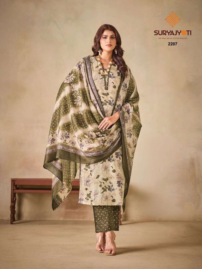 Suryajyoti Zion Cotton Vol 22 Cotton Printed Kurti With Bottom Dupatta Catalog — Wholesale Kurtis, Suryajyoti wholesale from Surat — Photo 12