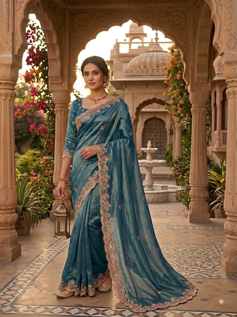 Sw Kanishka Vol 1 Nc Moss Embroidered Designer Saree Catalog