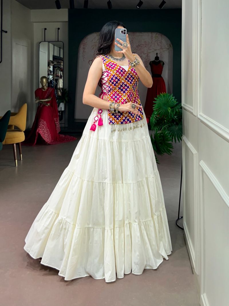 Taraa L 1723 Pure Cotton Kodi Worked Traditional Lehenga Choli Collection