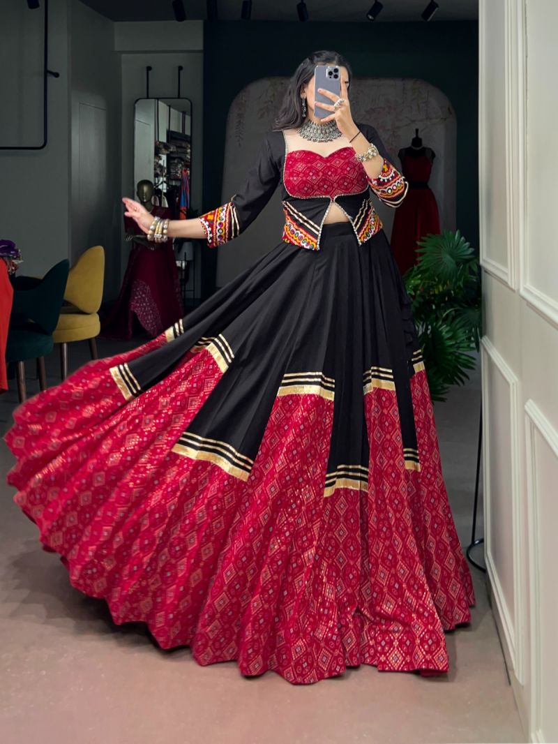 Taraa L 1798 Rayon Bandhej Printed Traditional Lehenga Choli Collection — Lehenga, Vardan Ethnic wholesale from Surat — Photo 6