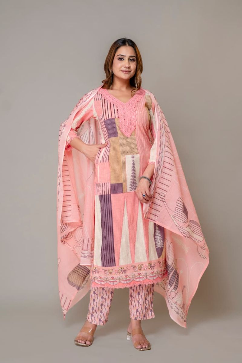 Tlc Vol 181 Cotton Printed Fancy Kurti With Bottom Dupatta Collection — Wholesale Kurtis, Vardan Ethnic wholesale from Surat — Photo 6