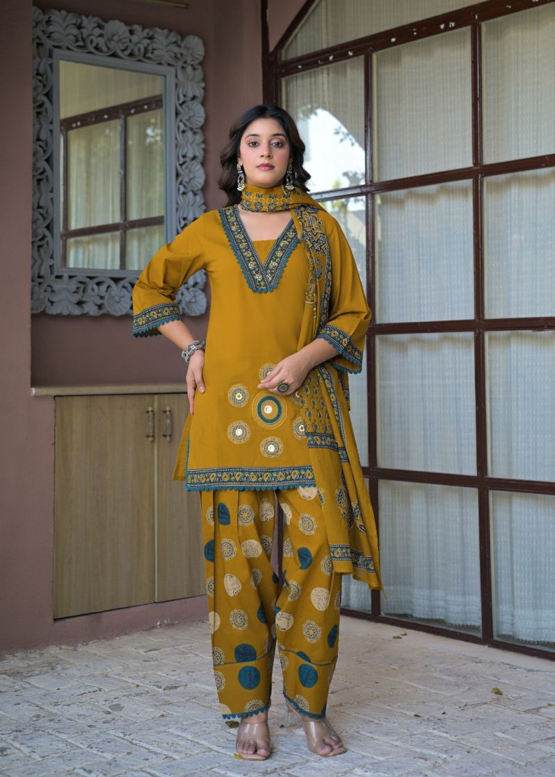 Tlc Vol 192 Wholesale Cotton Print Embroidered Farshi Salwar Suit Catalog — Wholesale Kurtis, Vardan Ethnic wholesale from Surat — Photo 2