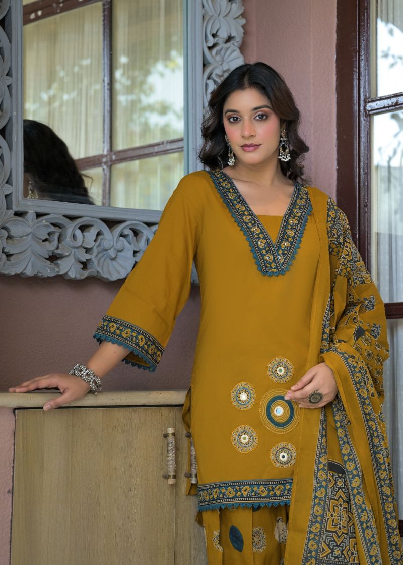 Tlc Vol 192 Wholesale Cotton Print Embroidered Farshi Salwar Suit Catalog — Wholesale Kurtis, Vardan Ethnic wholesale from Surat — Photo 3