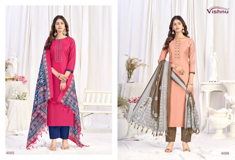 Vishnu Evanka Vol 16 Wholesale Roman Silk Printed Dress Material Catalog — Wholesale Salwar Suits, Vishnu wholesale from Surat — Photo 11