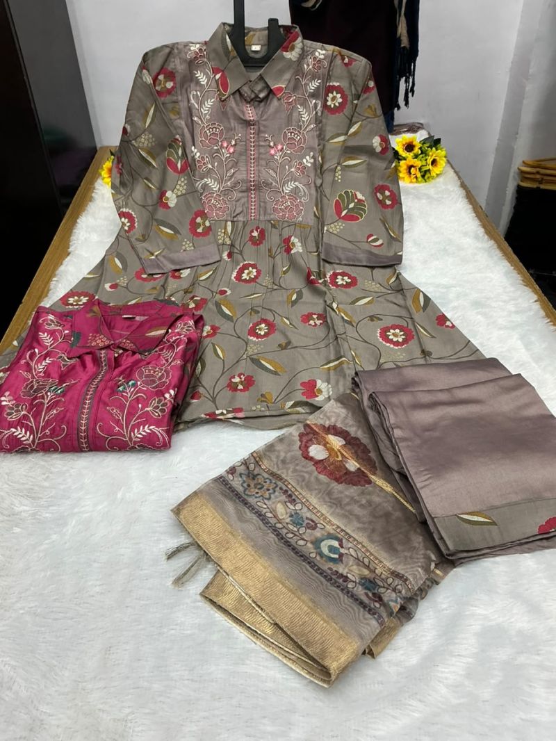 Vitara Gulsan Vol 2 Vatican Print Embroidered Kurti With Bottom Dupatta Catalog — Wholesale Kurtis, Vitara Fashion wholesale from Surat — Photo 4