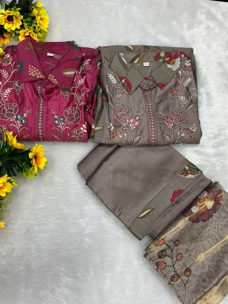 Vitara Gulsan Vol 2 Vatican Print Embroidered Kurti With Bottom Dupatta Catalog — Wholesale Kurtis, Vitara Fashion wholesale from Surat — Photo 3