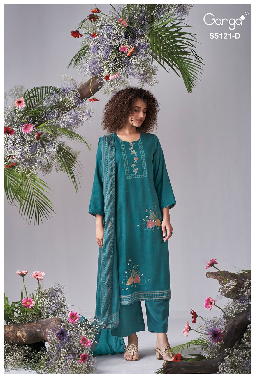 Yalini 5121 Premium Cotton Satin Printed Suit Set — Wholesale Dress Material, Vardan Ethnic wholesale from Surat — view 4