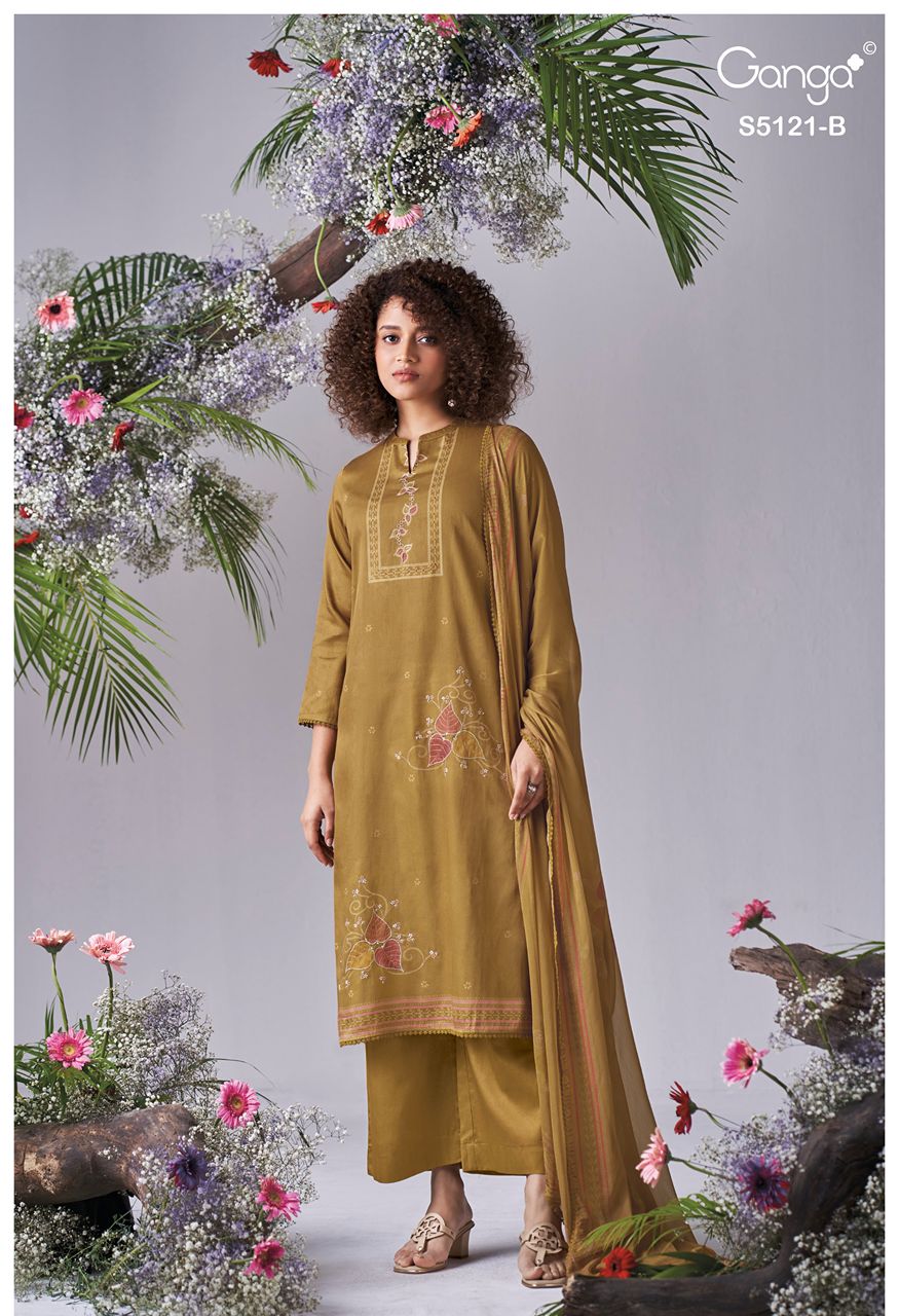 Yalini 5121 Premium Cotton Satin Printed Suit Set