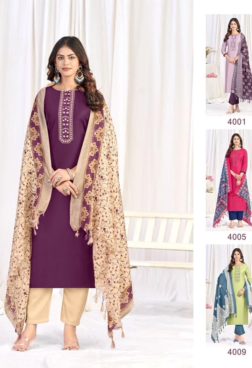 a Vol-16 Premium Roman Silk Unstitched Suit Material — Wholesale Dress Material, Vardan Ethnic wholesale from Surat — Photo 3