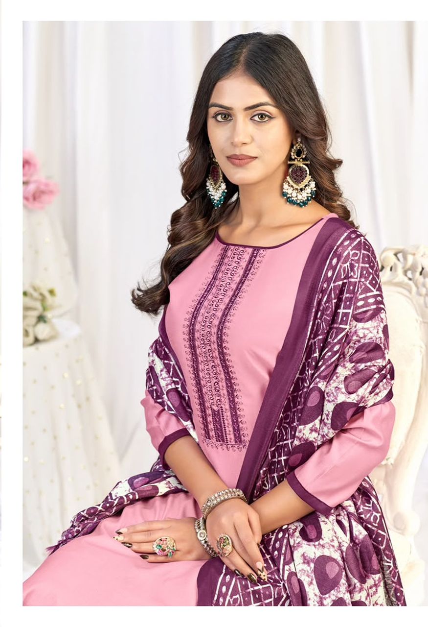 a Vol-16 Premium Roman Silk Unstitched Suit Material — Wholesale Dress Material, Vardan Ethnic wholesale from Surat — Photo 9