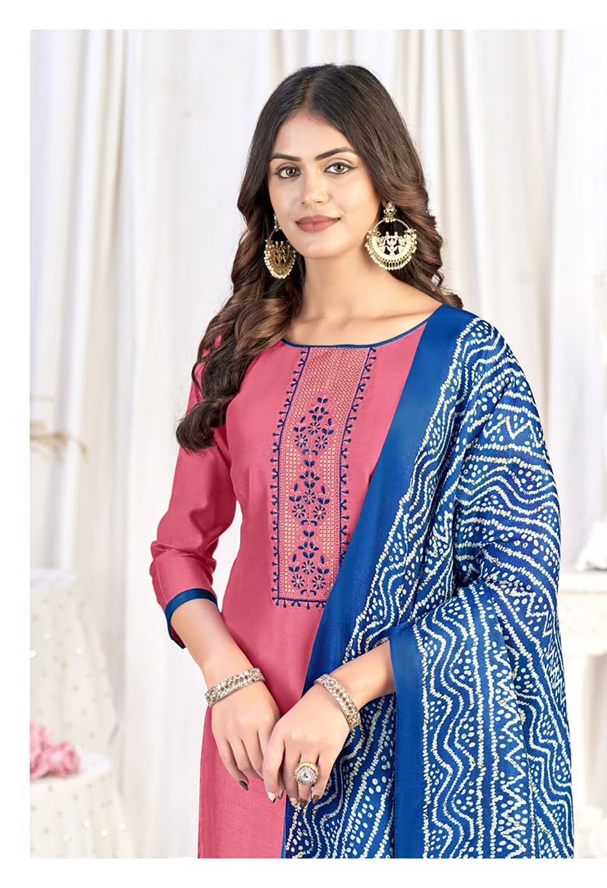 a Vol-16 Premium Roman Silk Unstitched Suit Material — Wholesale Dress Material, Vardan Ethnic wholesale from Surat — Photo 10