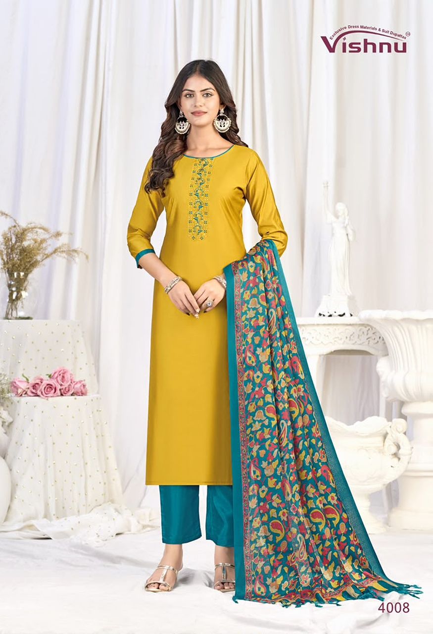 Vishnu Evanka Vol-16 Premium 3-Piece Unstitched Suit Material — Wholesale Dress Material, Vardan Ethnic wholesale from Surat — Photo 5