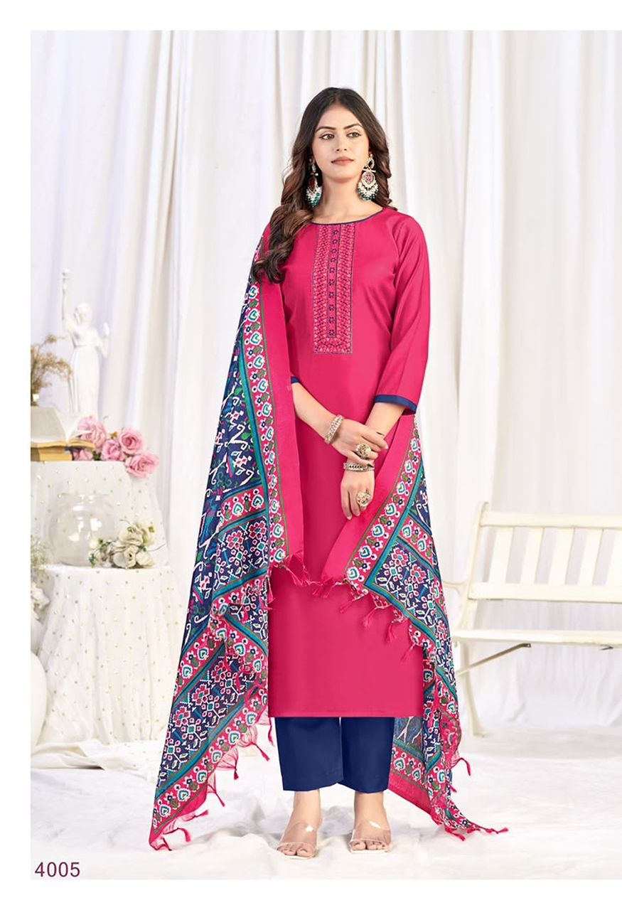 Vishnu Evanka Vol-16 Premium 3-Piece Unstitched Suit Material — Wholesale Dress Material, Vardan Ethnic wholesale from Surat — Photo 6