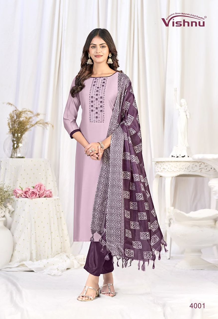 Vishnu Evanka Vol-16 Premium 3-Piece Unstitched Suit Material