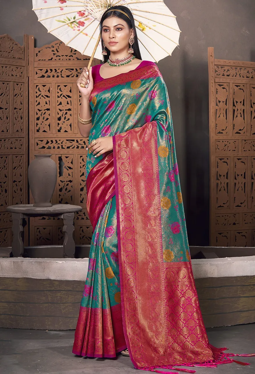 Bunawat Ruchi Patola Silk Saree with Patola Silk Blouse — Wholesale, Bunawat wholesale from Surat — view 4
