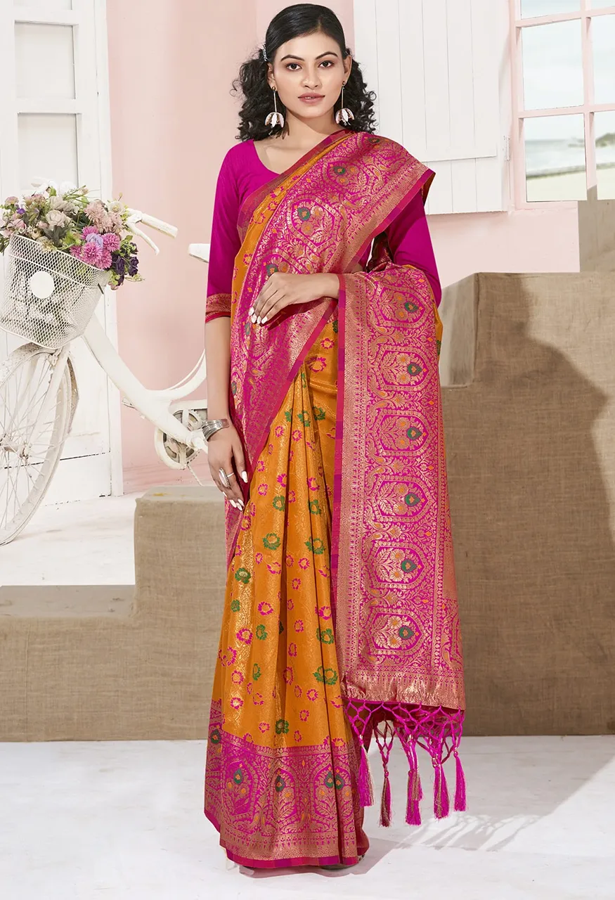 Bunawat Panchi Patola Silk Saree with Patola Silk Blouse