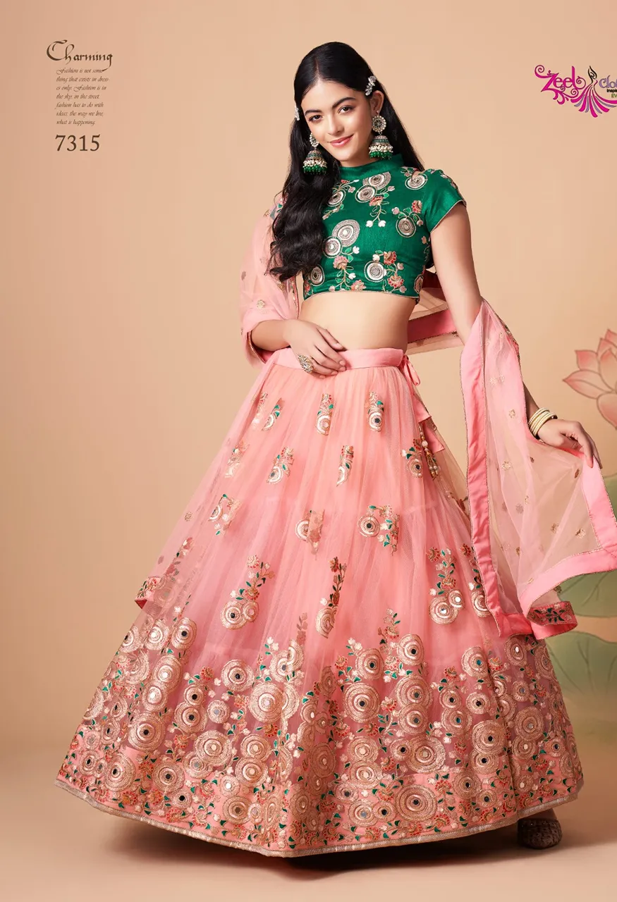 Zeel Neo Romantic Vol 03 Designer Lehenga Set — Singles, Vardan Ethnic wholesale from Surat — Photo 2
