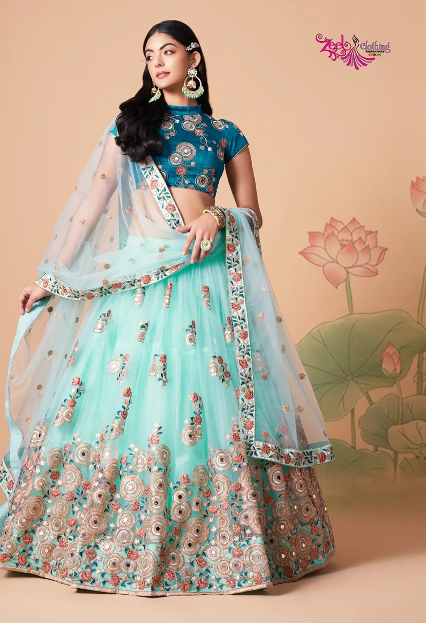 Zeel Neo Romantic Vol 03 Designer Lehenga Set — Singles, Vardan Ethnic wholesale from Surat — Photo 4