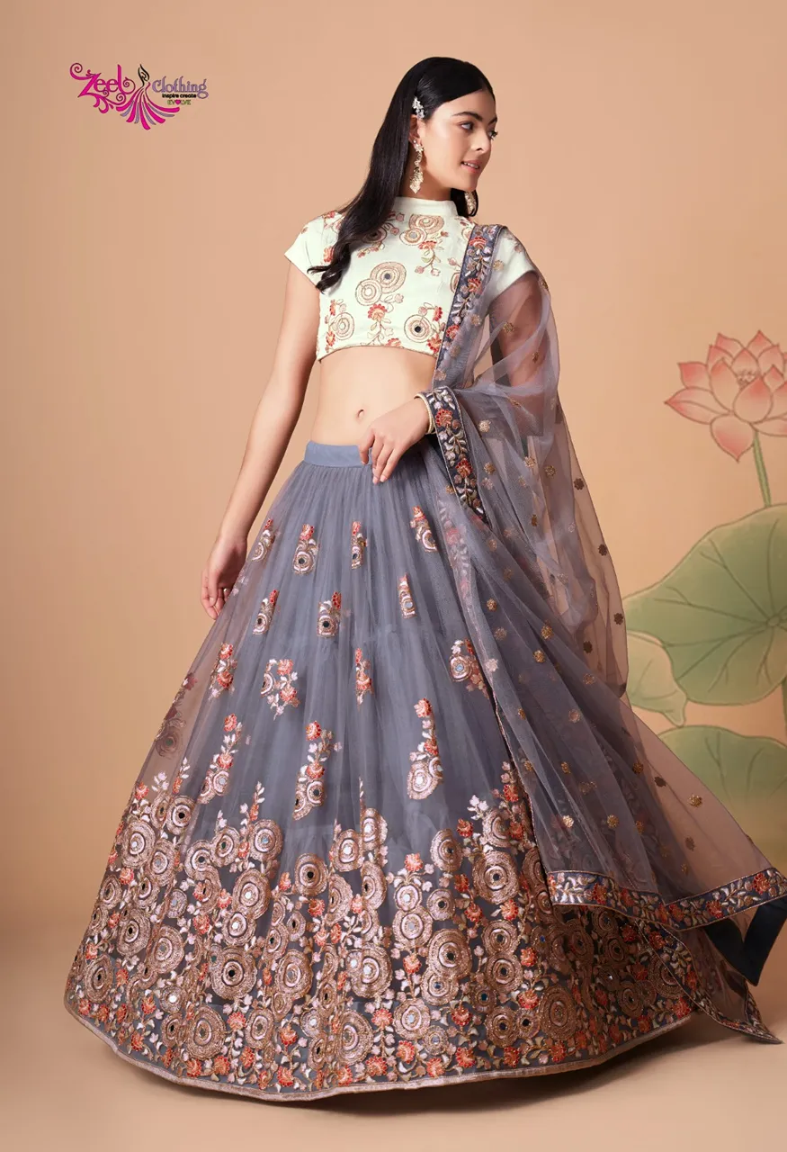 Zeel Neo Romantic Vol 03 Designer Lehenga Set — Singles, Vardan Ethnic wholesale from Surat — Photo 5