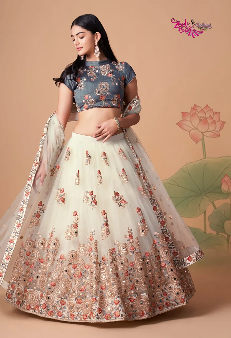 Zeel Neo Romantic Vol 03 Designer Lehenga Set — Singles, Vardan Ethnic wholesale from Surat — Photo 6