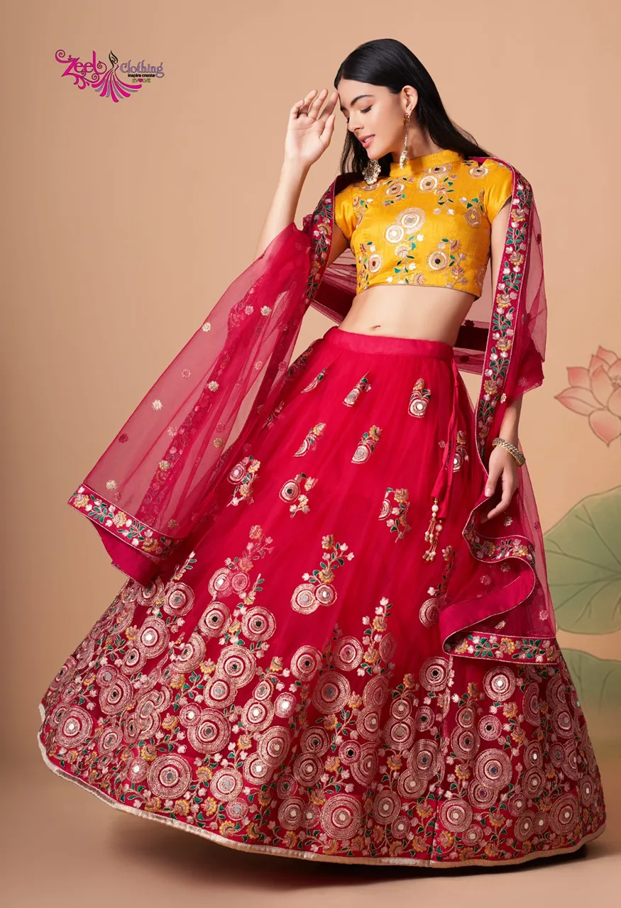 Zeel Neo Romantic Vol 03 Designer Lehenga Set — Singles, Vardan Ethnic wholesale from Surat — Photo 7