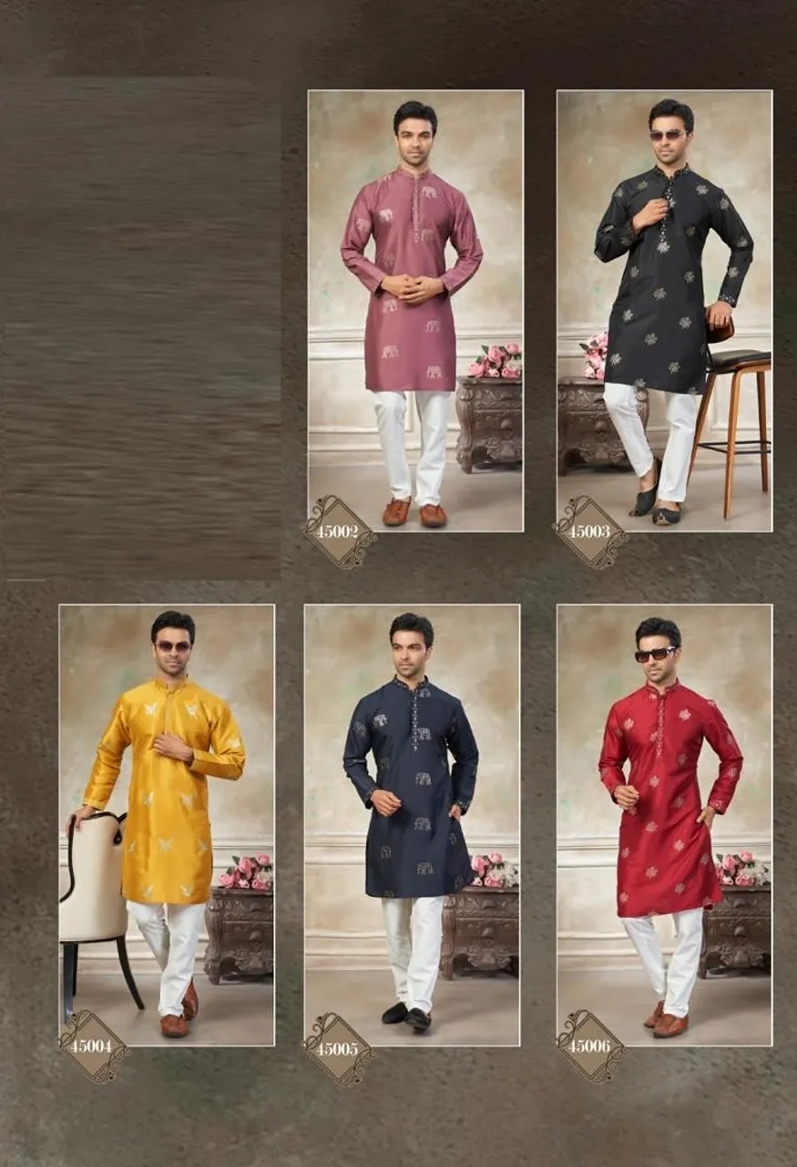 Outluk Wedding Designer Embroidered Kurta Pant Set — Men's Wear, Vardan Ethnic wholesale from Surat — Photo 8