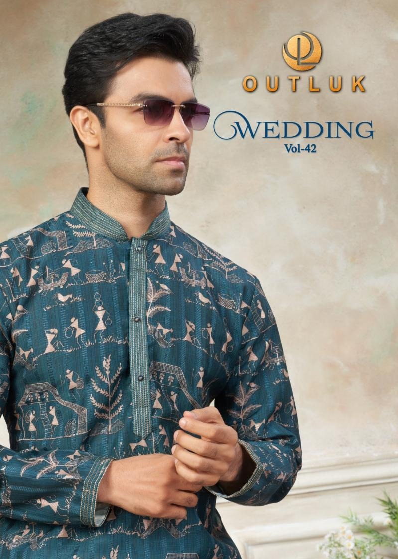Outluk Wedding 42 Digital Print Designer Kurta Pant Set