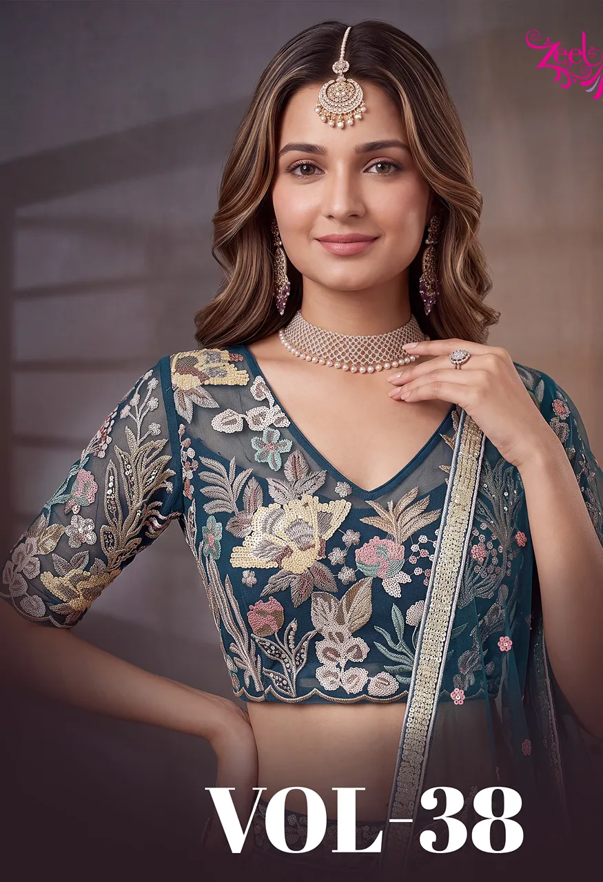 Regal Embroidered Lehenga VOL 38 Semi-Stitched A Line Lehenga with Thread Sequin Work