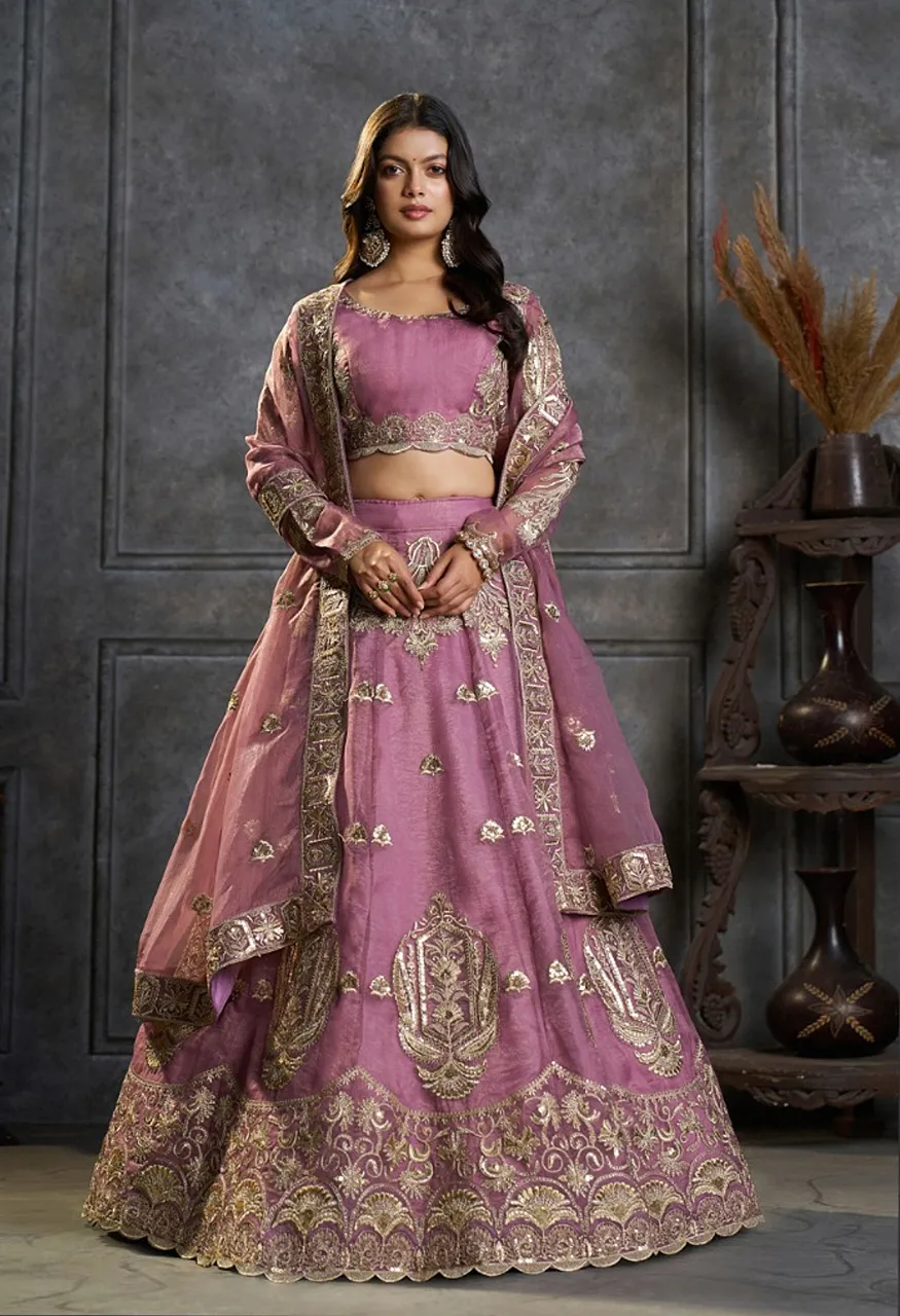 Arya Saanjh Pure Organza Embroidered Lehenga Set — Wholesale Lehenga, Vardan Ethnic wholesale from Surat — Photo 4