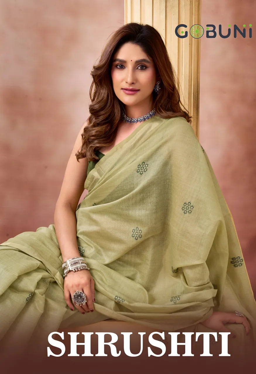 Gobuni Shrushti Premium Cotton Sarees with Tassels Series 4801 4806