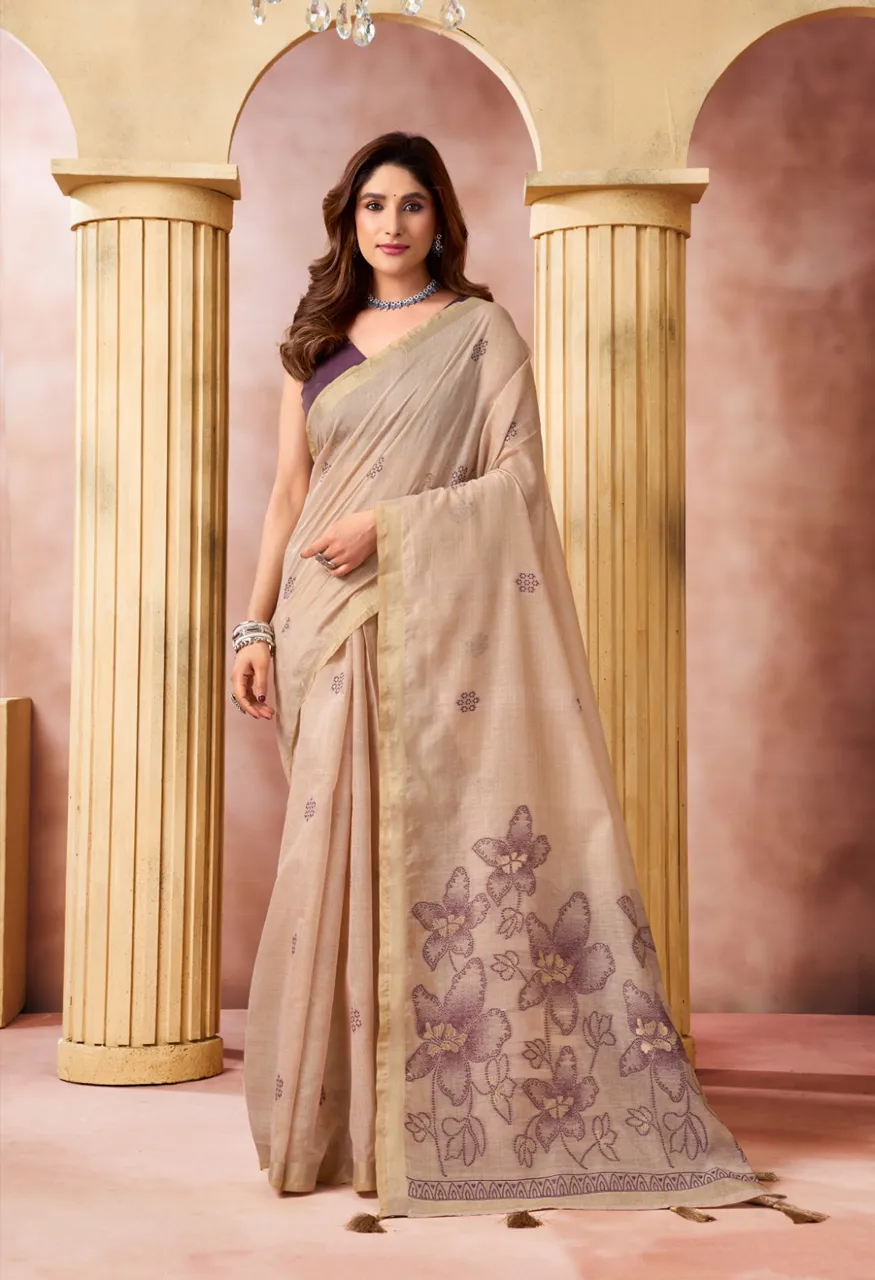 Gobuni Shrushti Premium Cotton Sarees with Tassels Series 4801 4806 — Singles, Vardan Ethnic wholesale from Surat — Photo 4